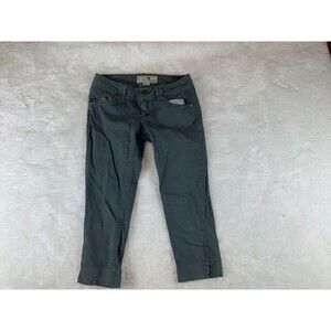 Jolt Size 3 Womens Jeans Army Green Crop Stretch
